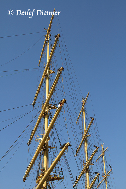 Masten eines Segelschiffes