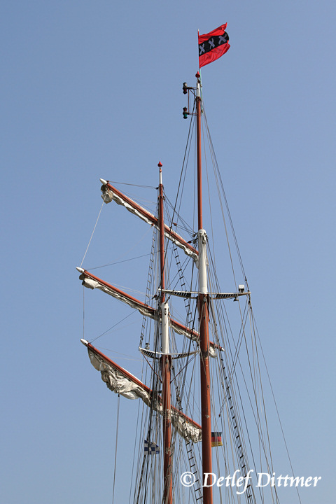 Mast eines Segelschiffes