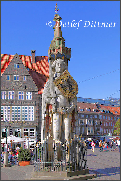 der Bremer Roland am Rathausmarkt