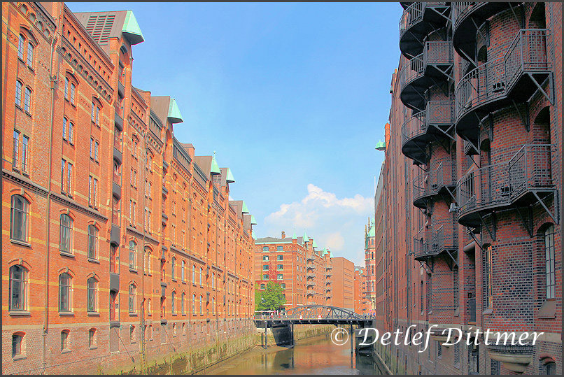 Die historische Speicherstadt in Hamburg