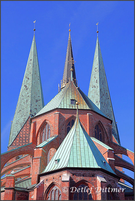 Die Trme der St. Marien-Kirche, Lbeck