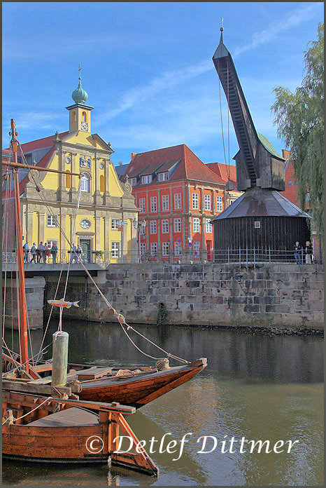 der "Alte Holzkran" an der Ilmenau in Lneburg