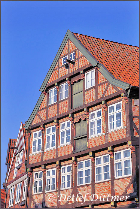 Der Frontgiebel vom Kunsthaus Stade (Fachwerkhaus)