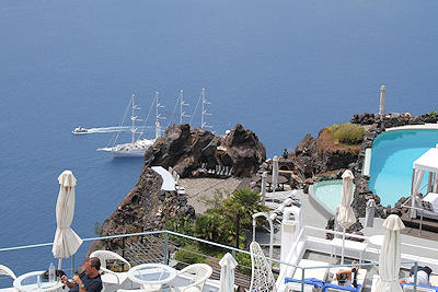 Ausblick im Ort Imerovigli