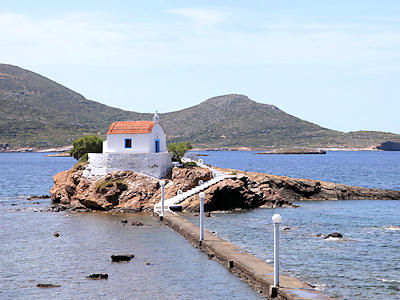 Blick auf Platanos, dem Hafenort von Leros