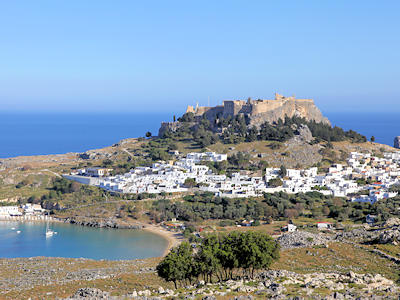 das Dorf Lindos auf Rhodos
